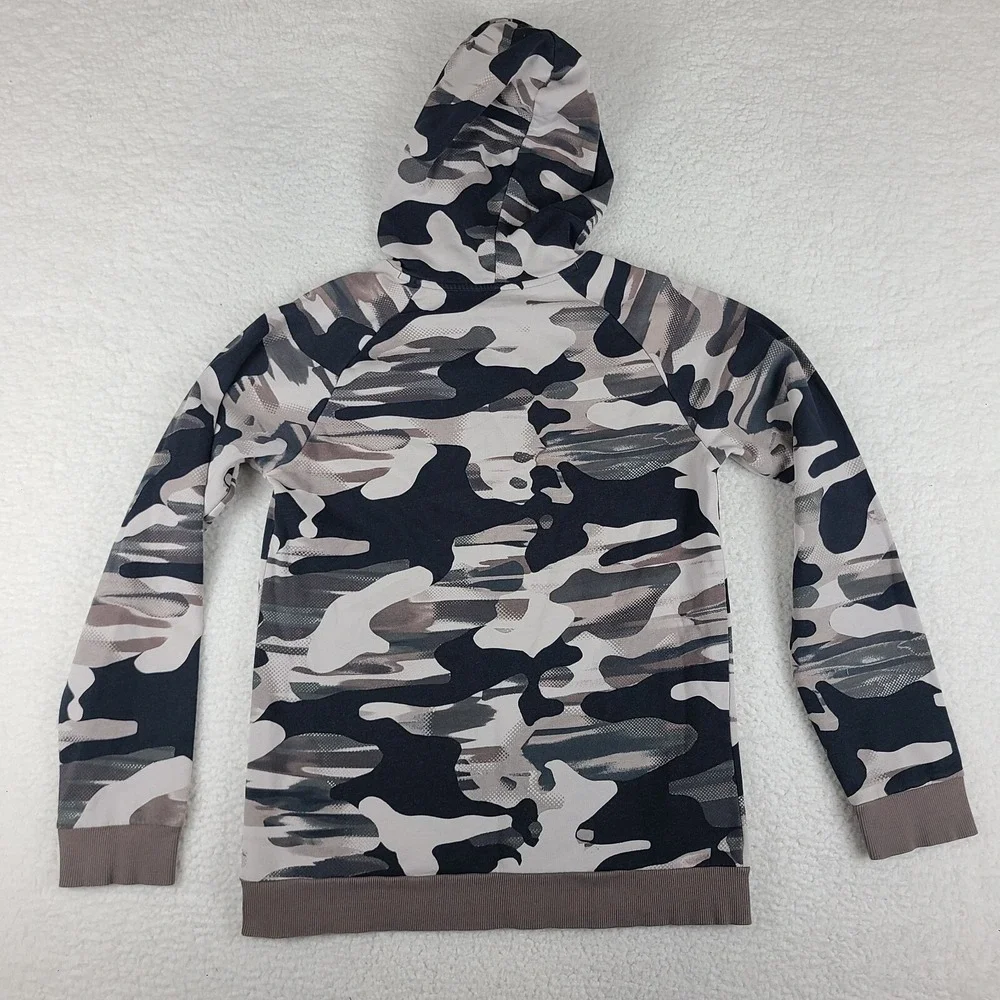 Under Armour Hoodie Boys YXL Black Brown Gray Camo‎ Loose Sweater Activewear